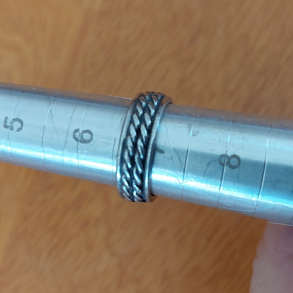 Vintage Sterling Silver Braid Band Ring Size 6.5